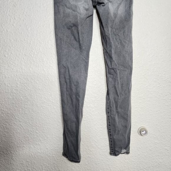 American Eagle Next Level Stretch Distressed Jeggings in Gray Women's Size 00 - Picture 6 of 10